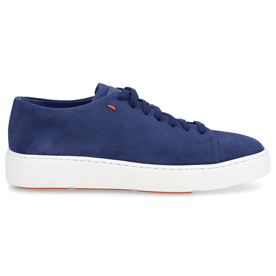 Santoni - Sneaker low 61032 Veloursleder - blau