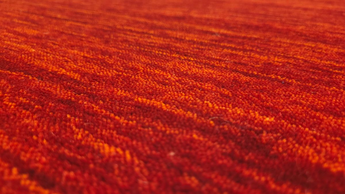 Handloom aus Indien Nonza Bordüre Rot 70 x 140 cm