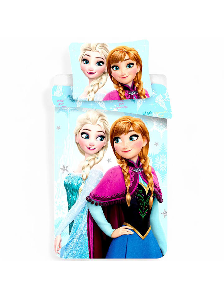 Disney Frozen 2-tlg.Set: Kinderbettwäsche Disney Frozen in Blau günstig kaufen 140