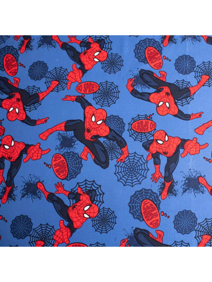 Spiderman Spannbetttuch – Baumwoll-Bettlaken für Kinderbett (90x200   25 cm) in Blau günstig kaufen 90x200 cm