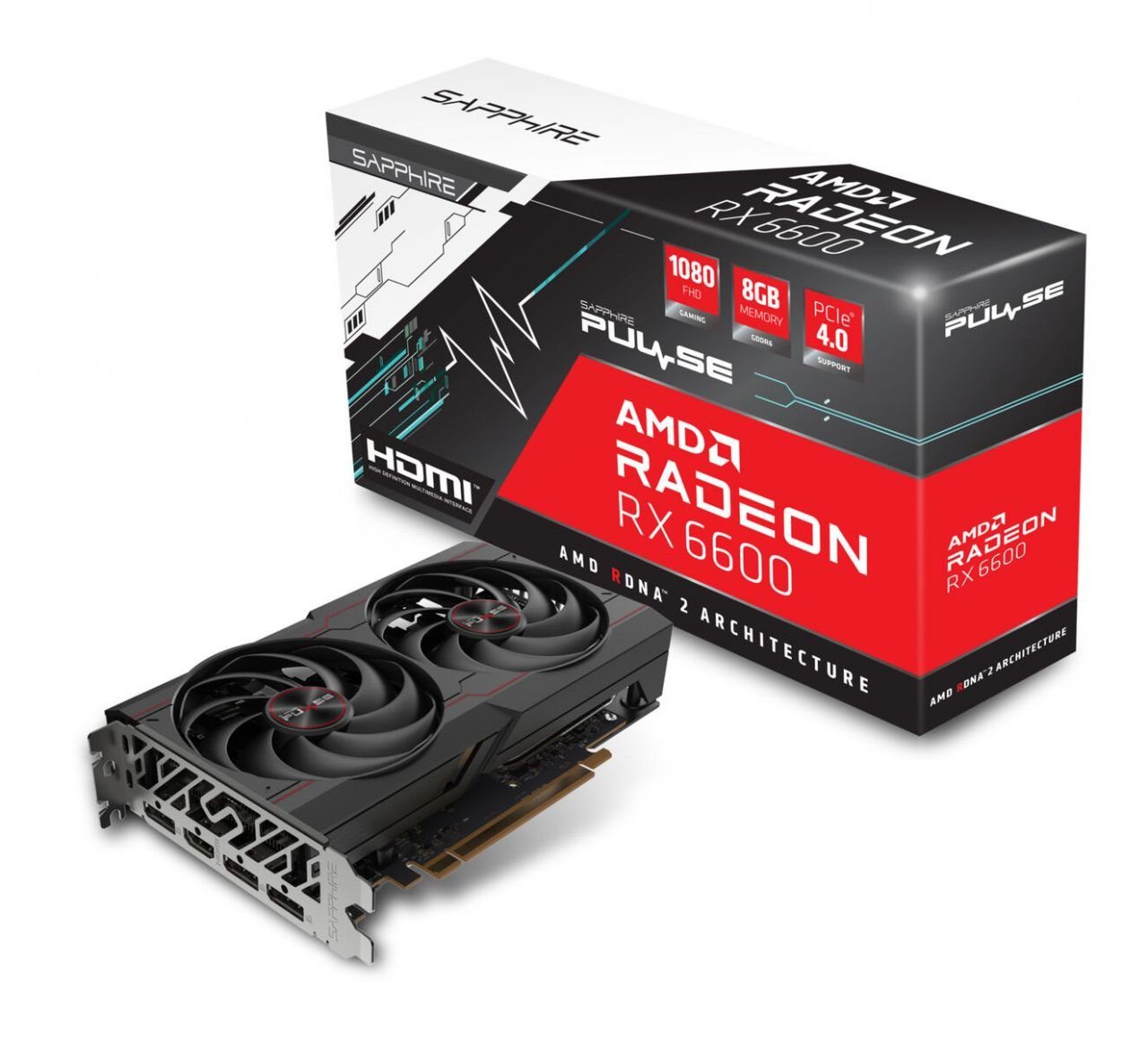 Sapphire Radeon RX 6600 Radeon RX 6600 Grafikkarte (8 GB, GDDR6)