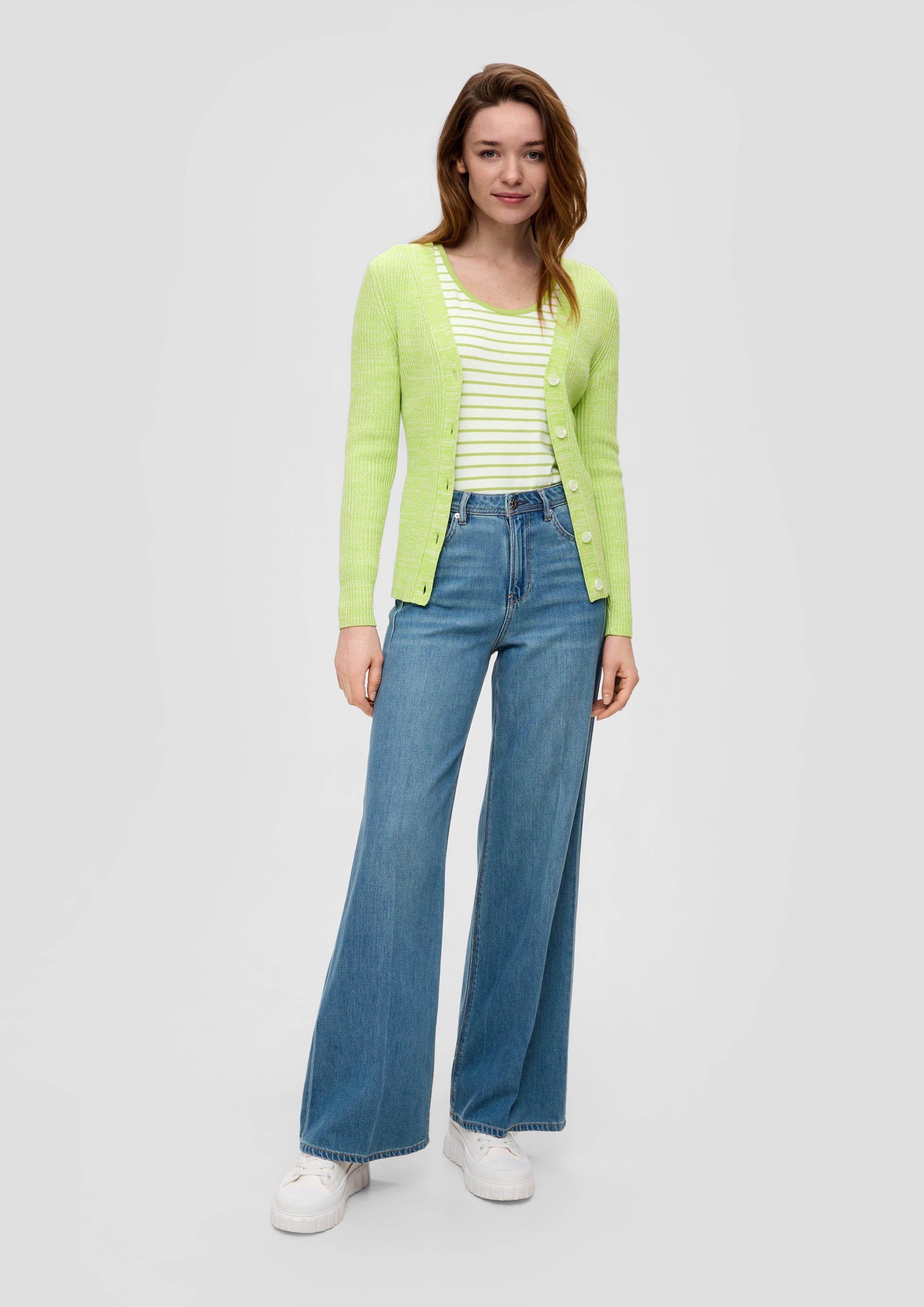 Langarmshirt mit tiefem Rundhalsausschnitt  2141909-74G2
