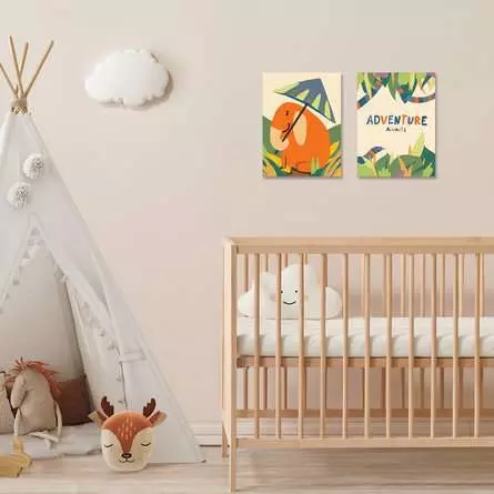 CreArt Hallo Baby: Safari Set - Malen nach Zahlen für Erwachsene