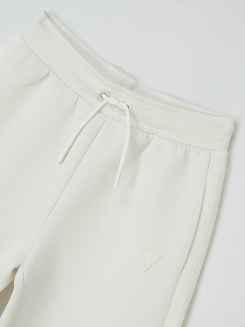 Sweathose mit Logo-Streifen in offwhite