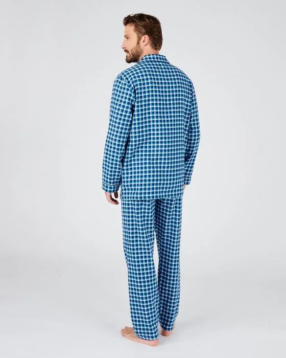 Pyjaveste en flanelle pur coton, manches longues
