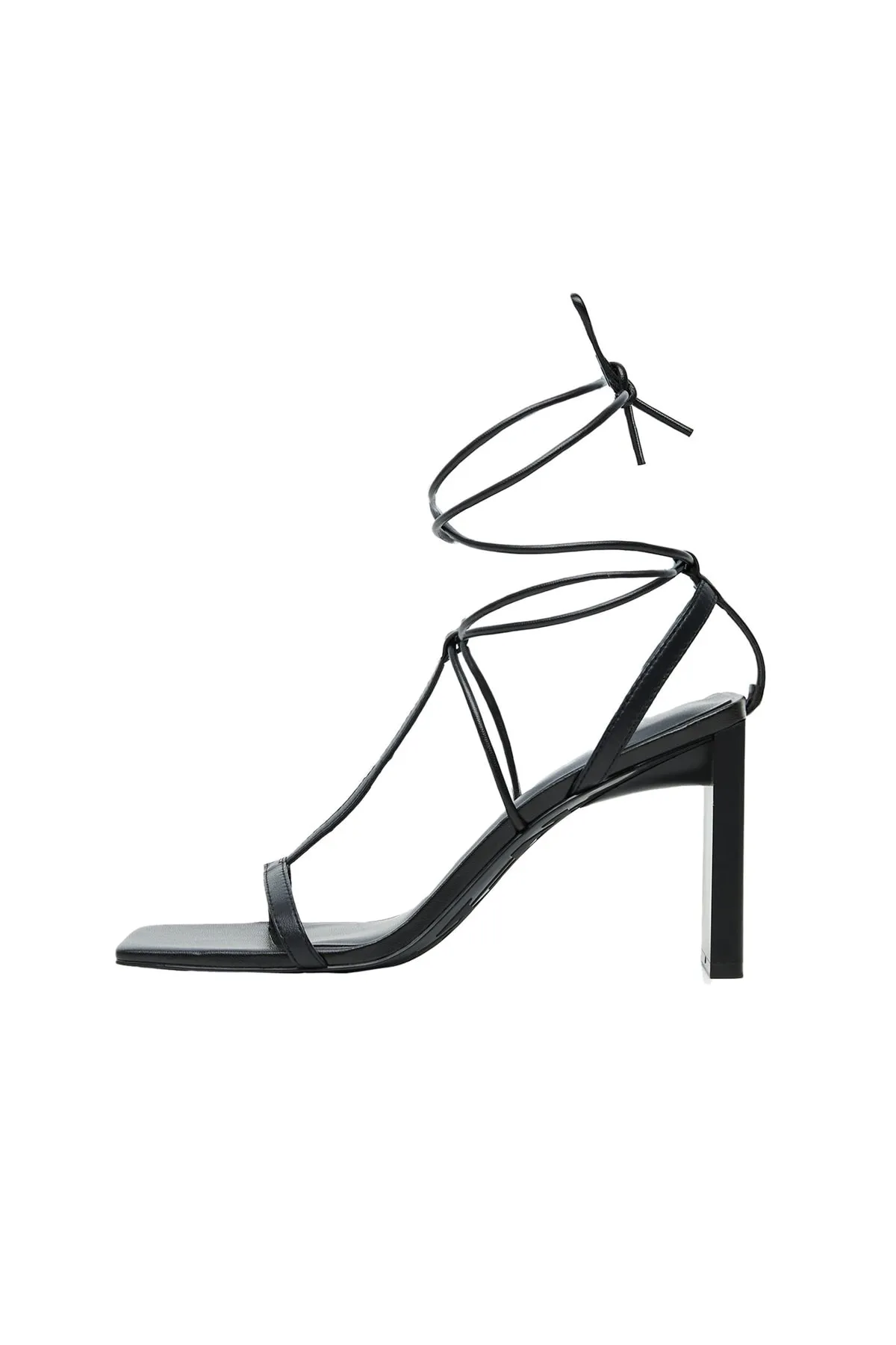 MANGO  Sandalette - Schwarz - Blockabsatz