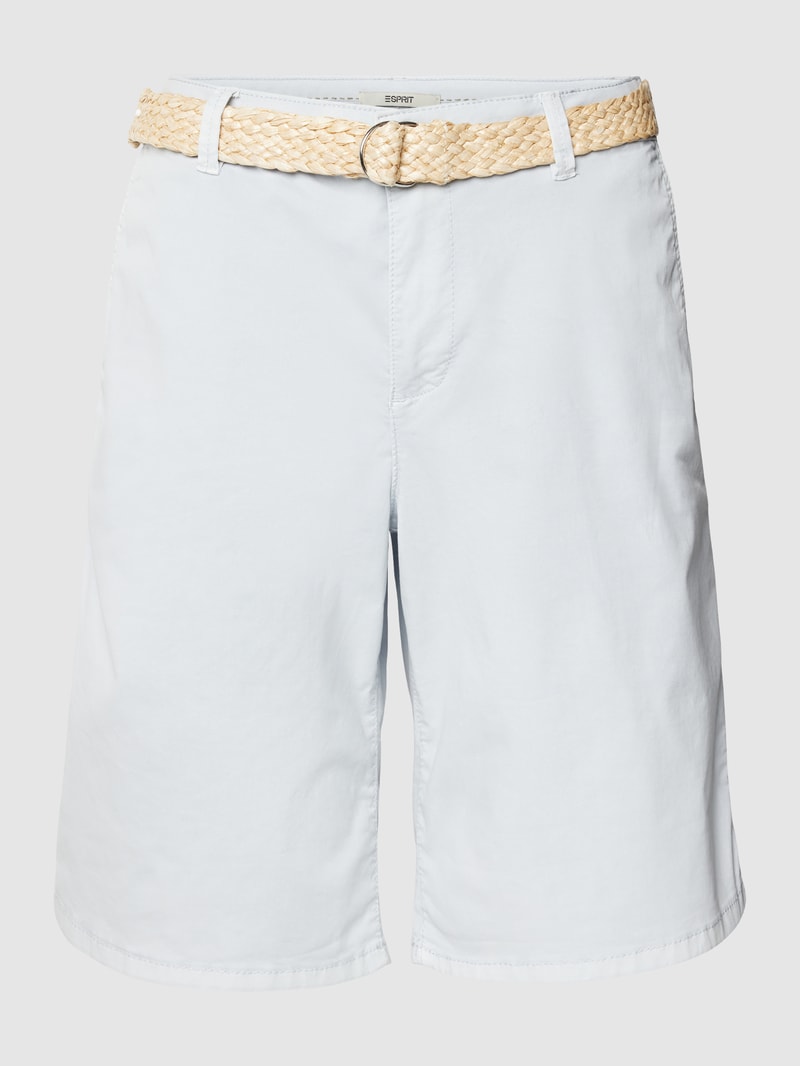 Shorts mit Gürtel in hellblau