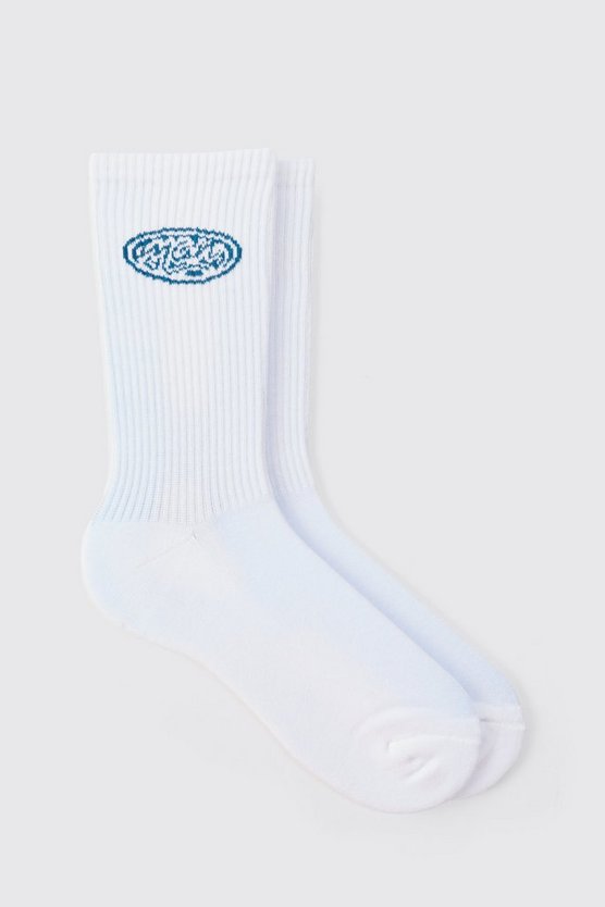 Socken mit Man-Logo