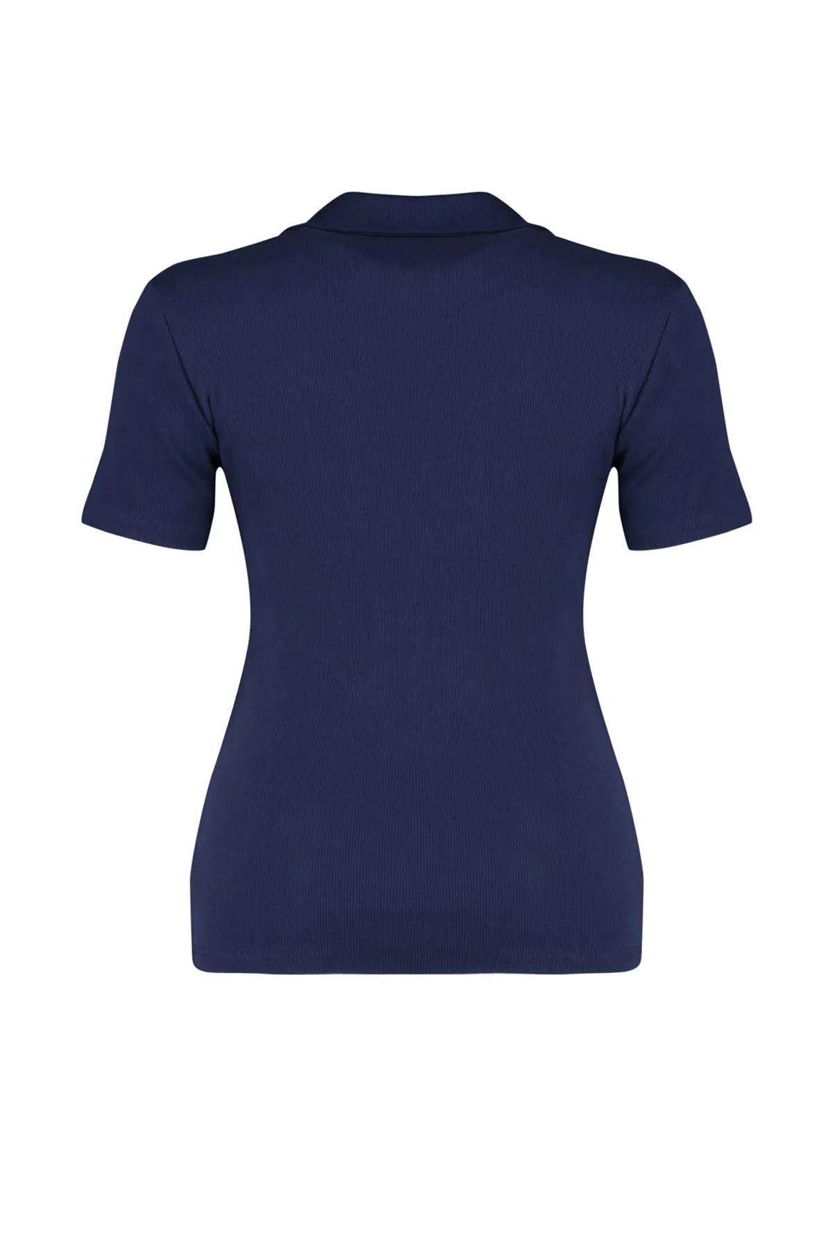Trendyol Curve  Marineblaue Cord-Strickbluse TBSSS22BZ0750