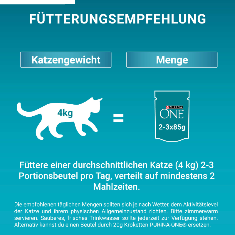 Purina ONE Nassfutter Purina ONE Adult 26x85g mit Rind und Karotten