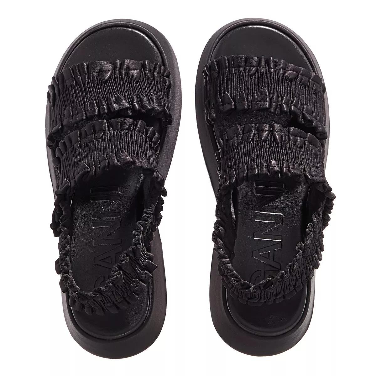 GANNI Plateau Sandalen schwarz Sandale