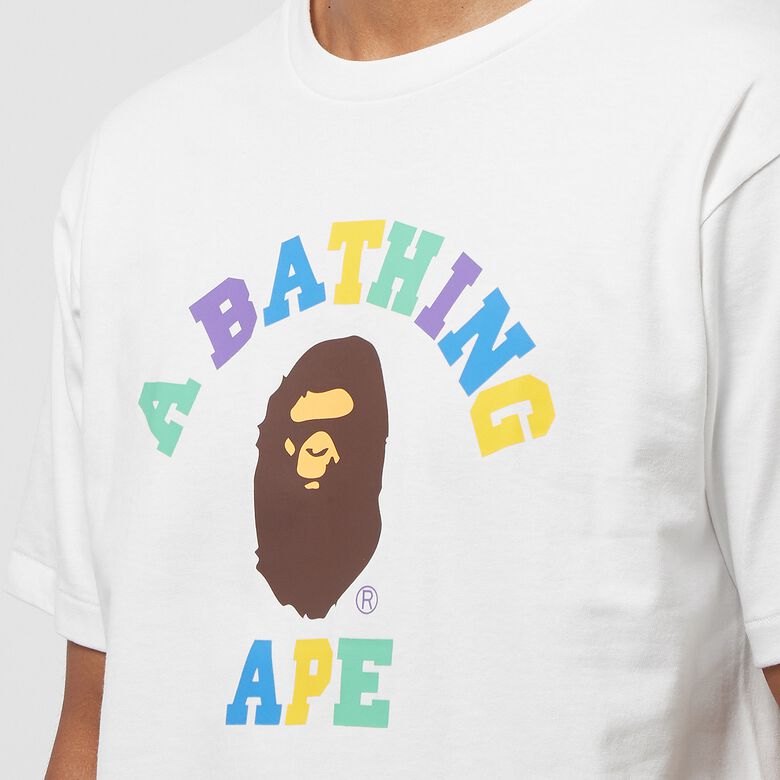 A Bathing Ape Colors College Tee M C white