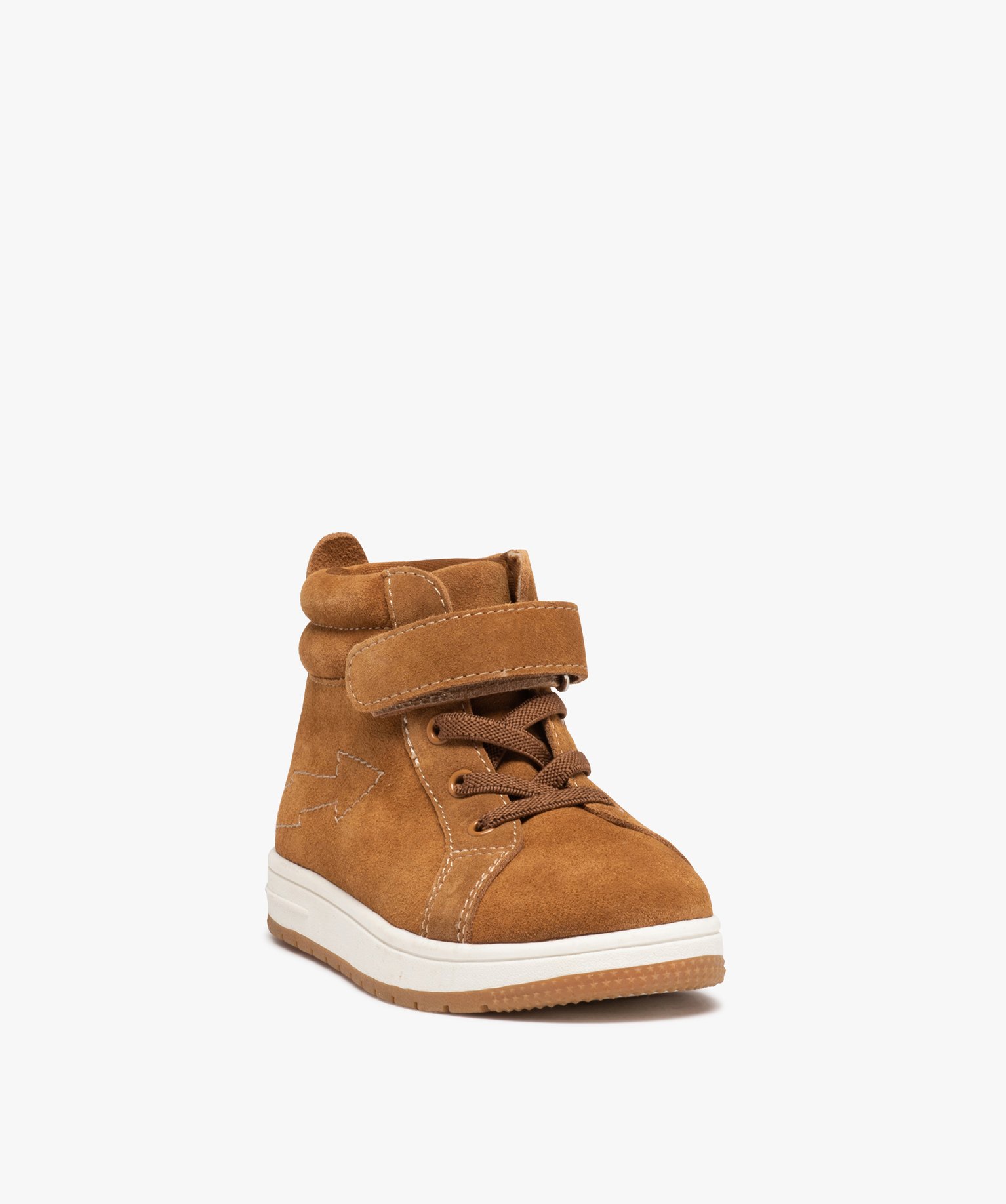 Basket mid-cut fermeture scratch Garçon camel | GEMO