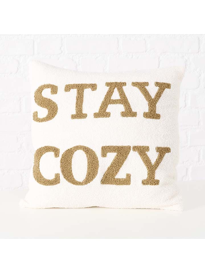 Boltze Dekokissen ''Cozy'' in Creme/ Hellbraun - (L)45 x (B)45 cm günstig kaufen onesize