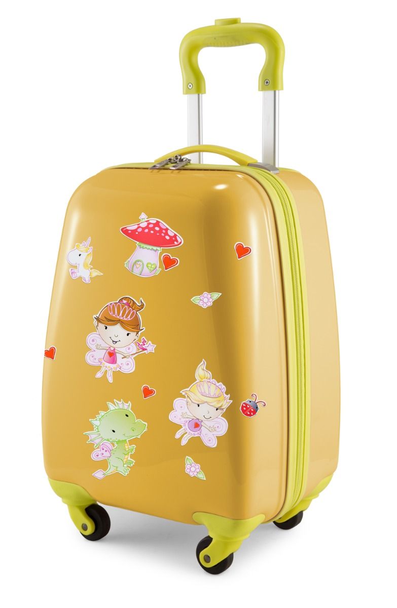 For Kids - Children's luggage + reflective stickers fairies, children's suitcase, children's hard case, hand luggage, 24 liters