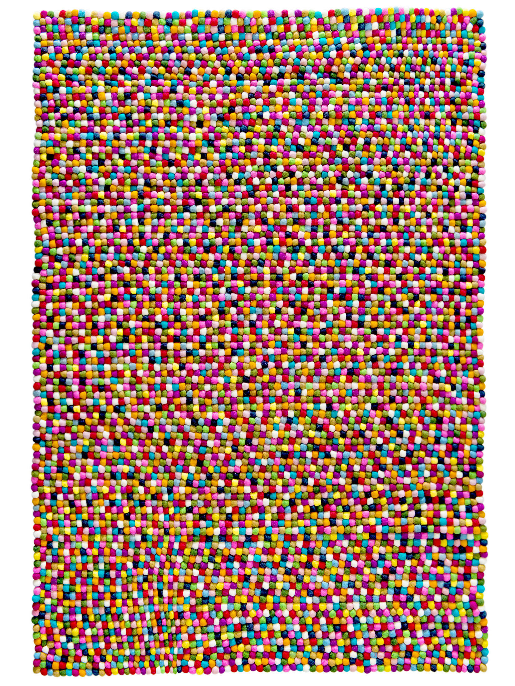 Arica Filzkugel-Teppich, Multicolor