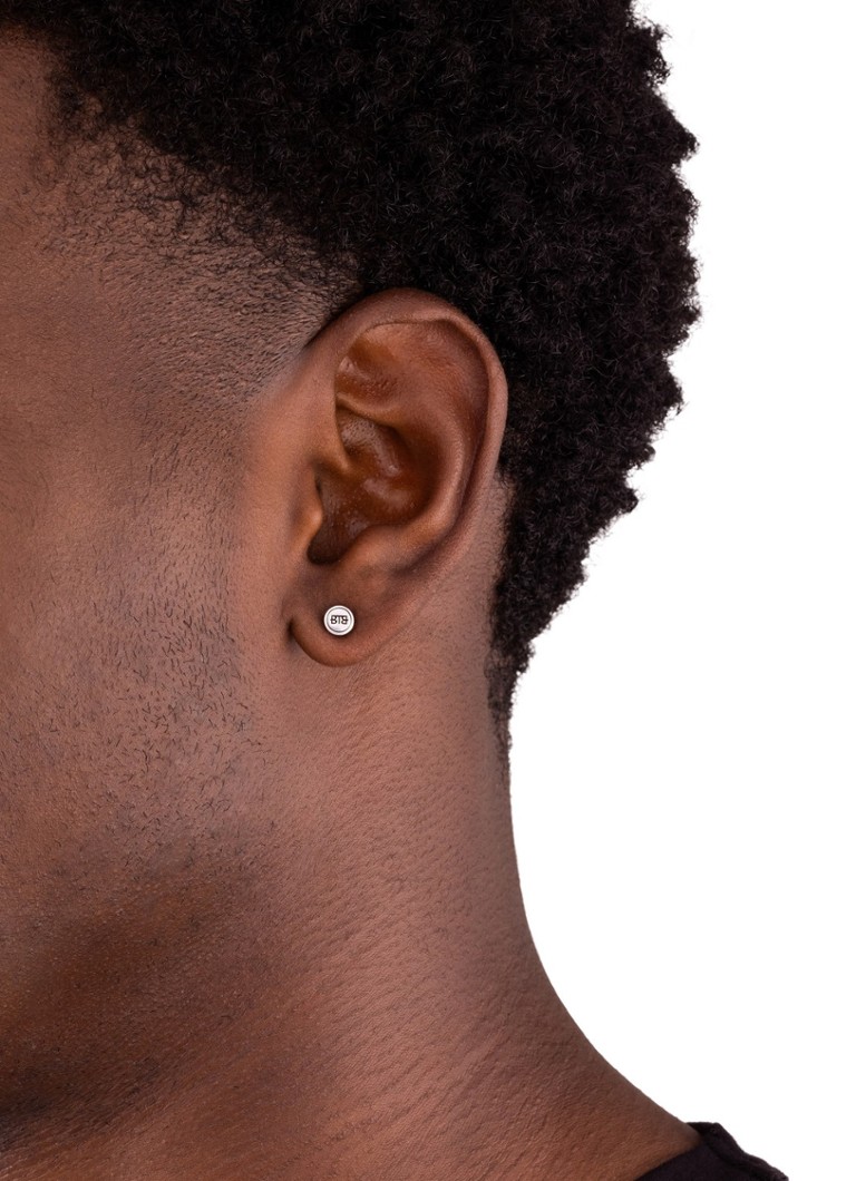 Buddha to Buddha Logo single silver stud earring