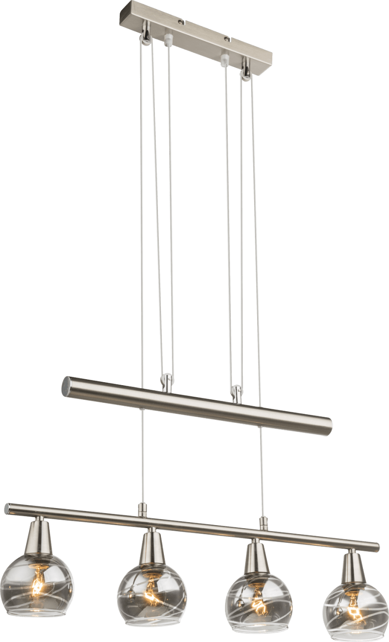Globo Lighting - ROMAN - Hängeleuchte Metall Nickel matt, 4x E14 LED