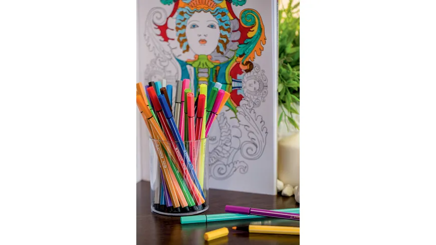 STABILO® Premium-Fasermaler - STABILO Pen 68 - 10er Pack - mit 10 verschiedenen Farben sortiert
