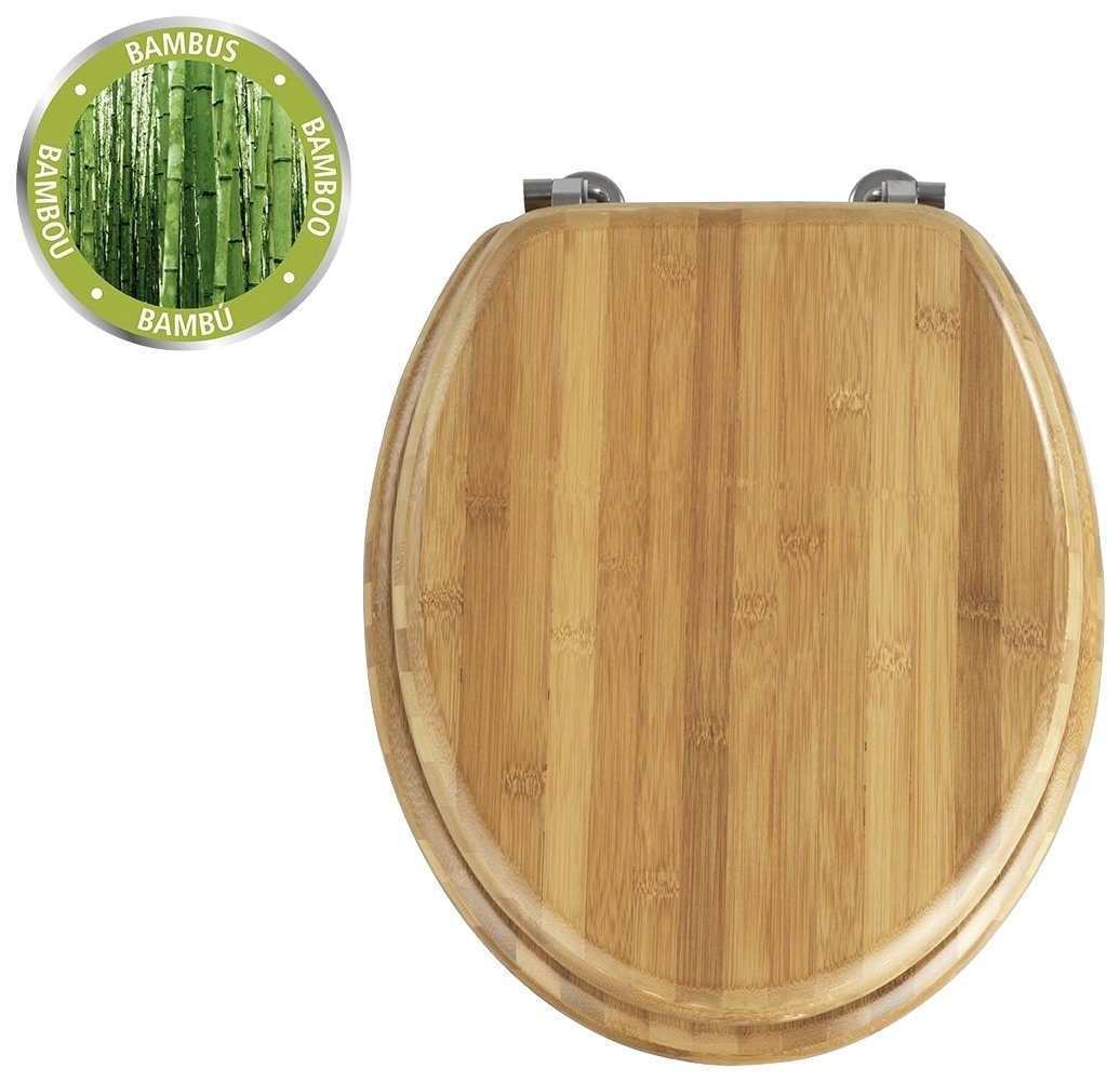 WENKO WC-Sitz Bambus Dunkel (1-St)