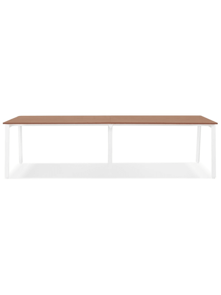 KADIMA DESIGN Schreibtisch XXL-Arbeitsplatz ergonomisch, 280 x 140cm in Braun-Weiß günstig kaufen onesize