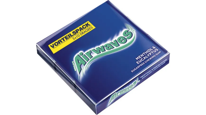 AIRWAVES® Menthol & Eucalyptus 3Pack à 10 Dragees 50 g