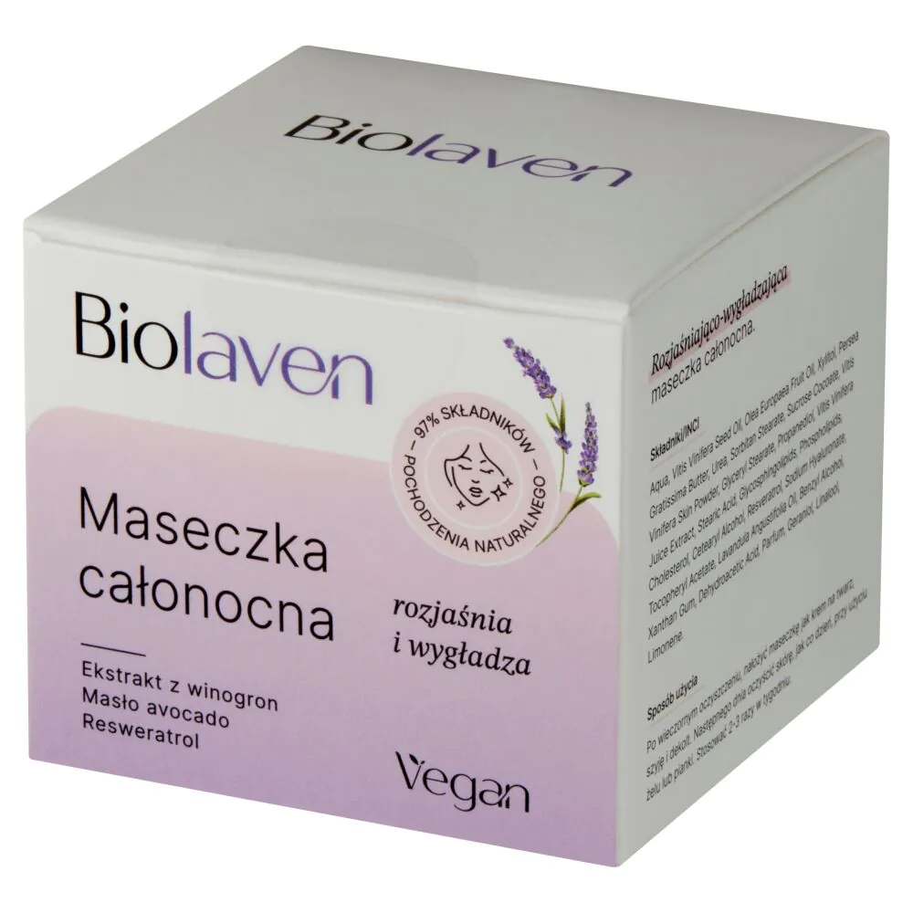 Biolaven ansigtsmaske natten over