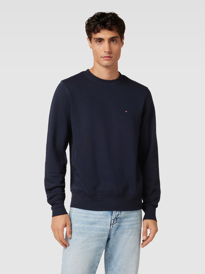 Sweatshirt mit Label-Stitching c in marineblau