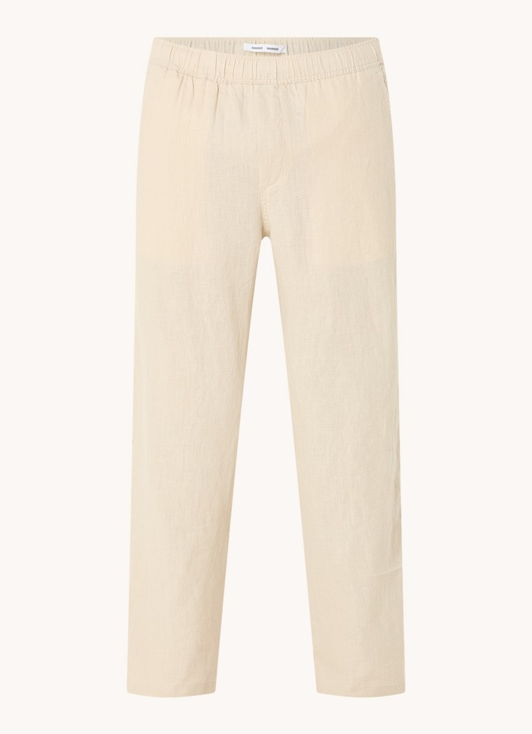 SAMSŘE SAMSŘE Pantaloni drepți din in Sajabari