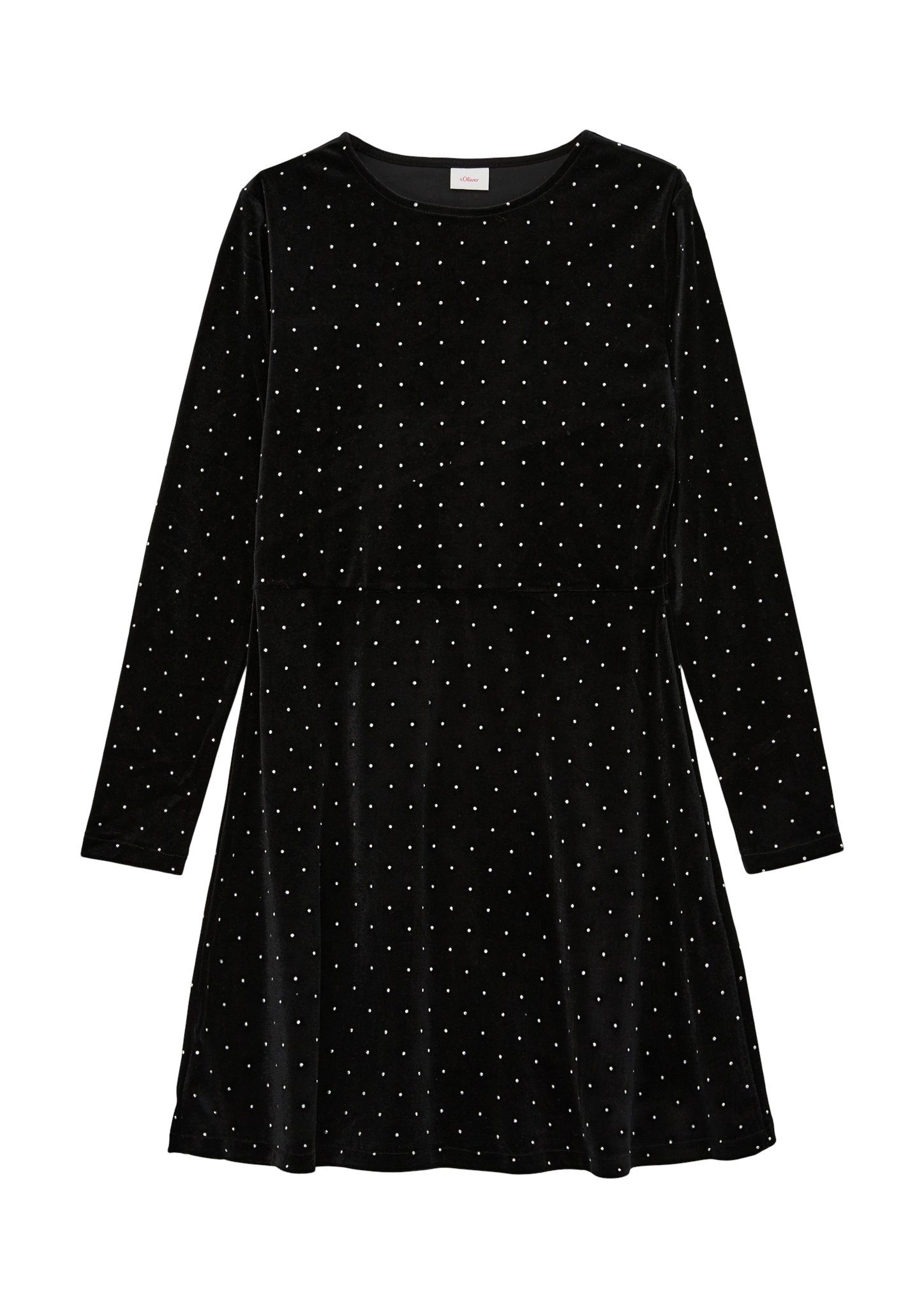 s.Oliver Junior A-Linien-Kleid mit gepunktetem Muster