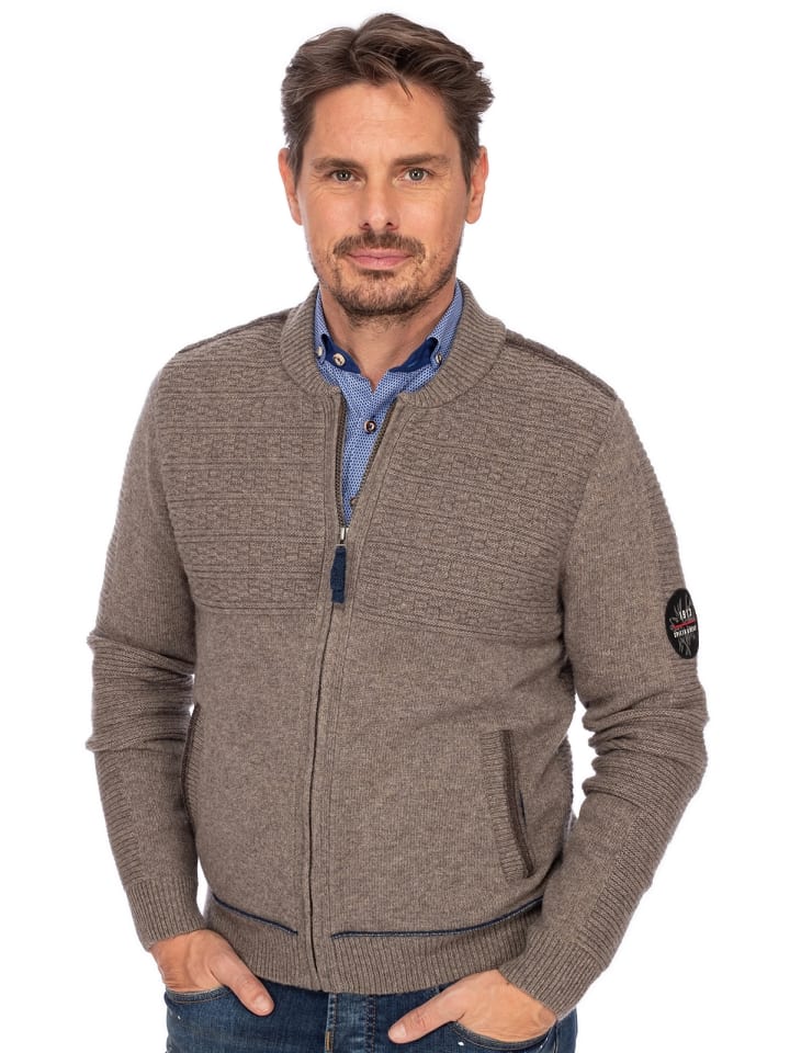 Spieth & Wensky Strickjacke TALHEIM in braun günstig kaufen 3XL
