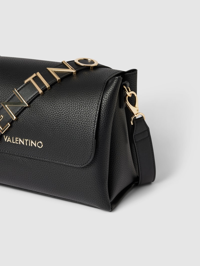 Handtasche mit Label-Applikation Modell 'ALEXIA' in black
