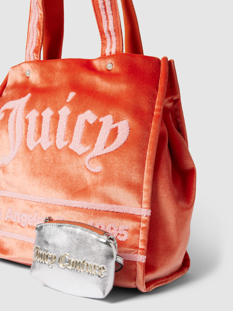 Shopper mit Label-Detail Modell 'Iris' in apricot