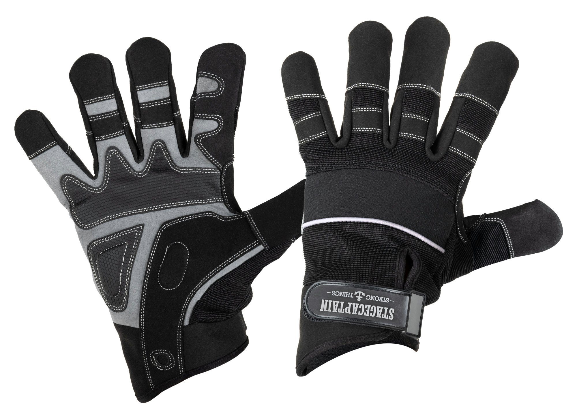 Stagecaptain Arbeitshandschuh-Set Rigger Handschuhe - Größe L Innenfläche aus Kunstleder