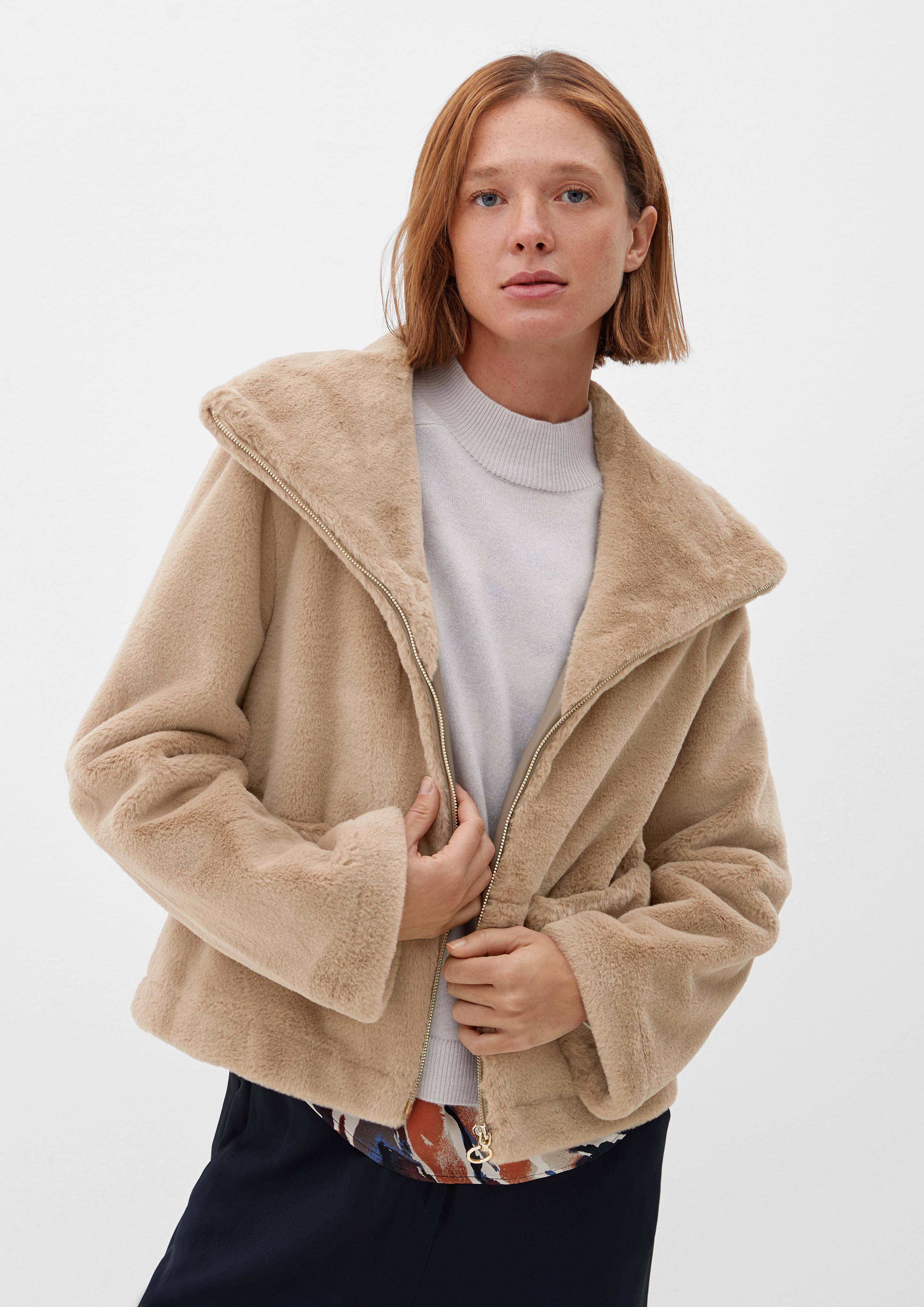 Weite Jacke aus Teddyplüsch  2122003-8166