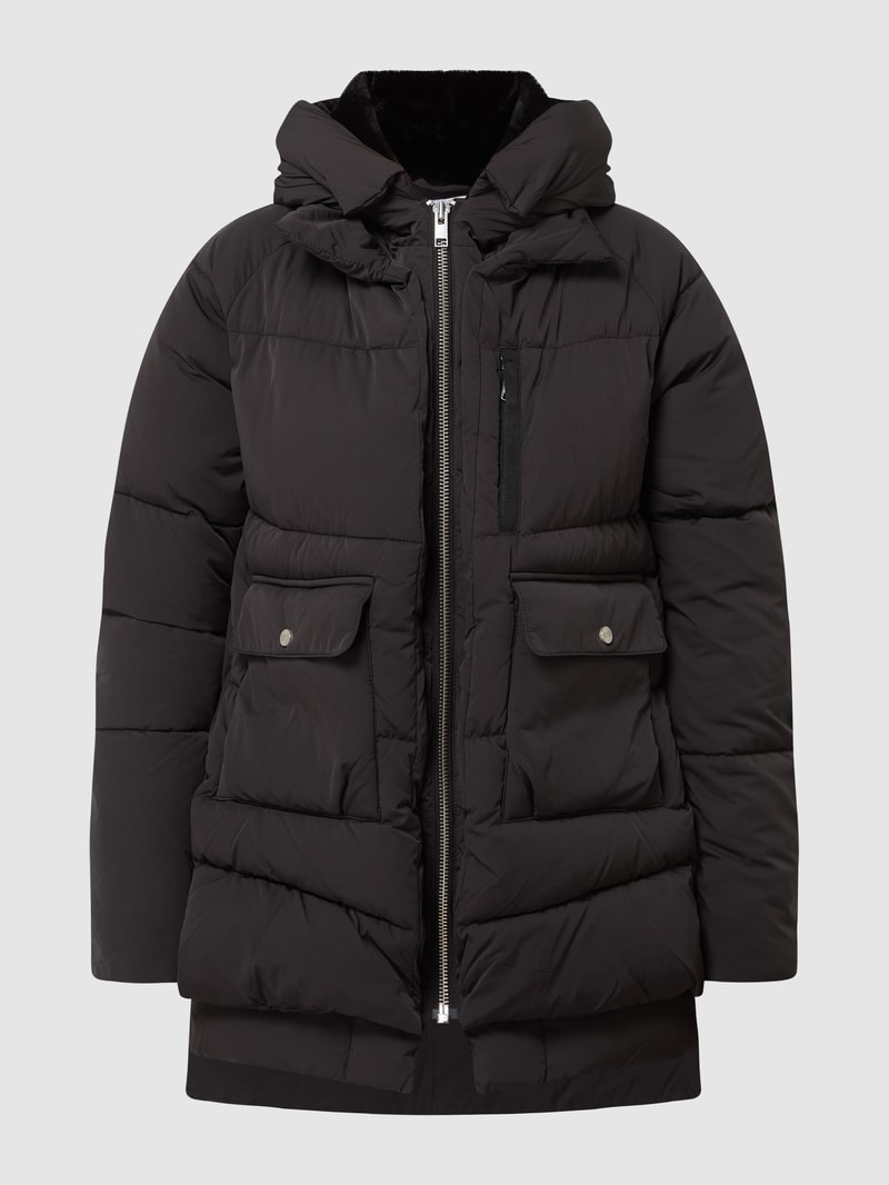 Steppjacke mit Pattentaschen Modell 'LYNDON' in schwarz