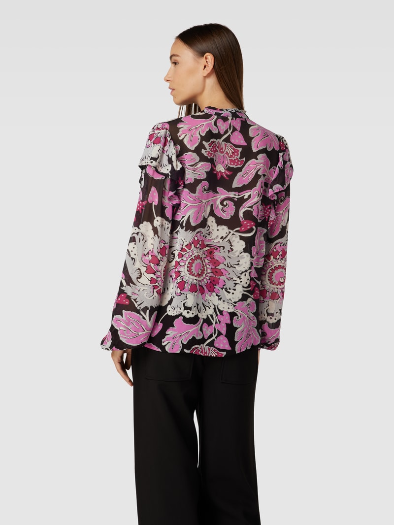Bluse im Allover-Look Modell 'Bibi' in pink