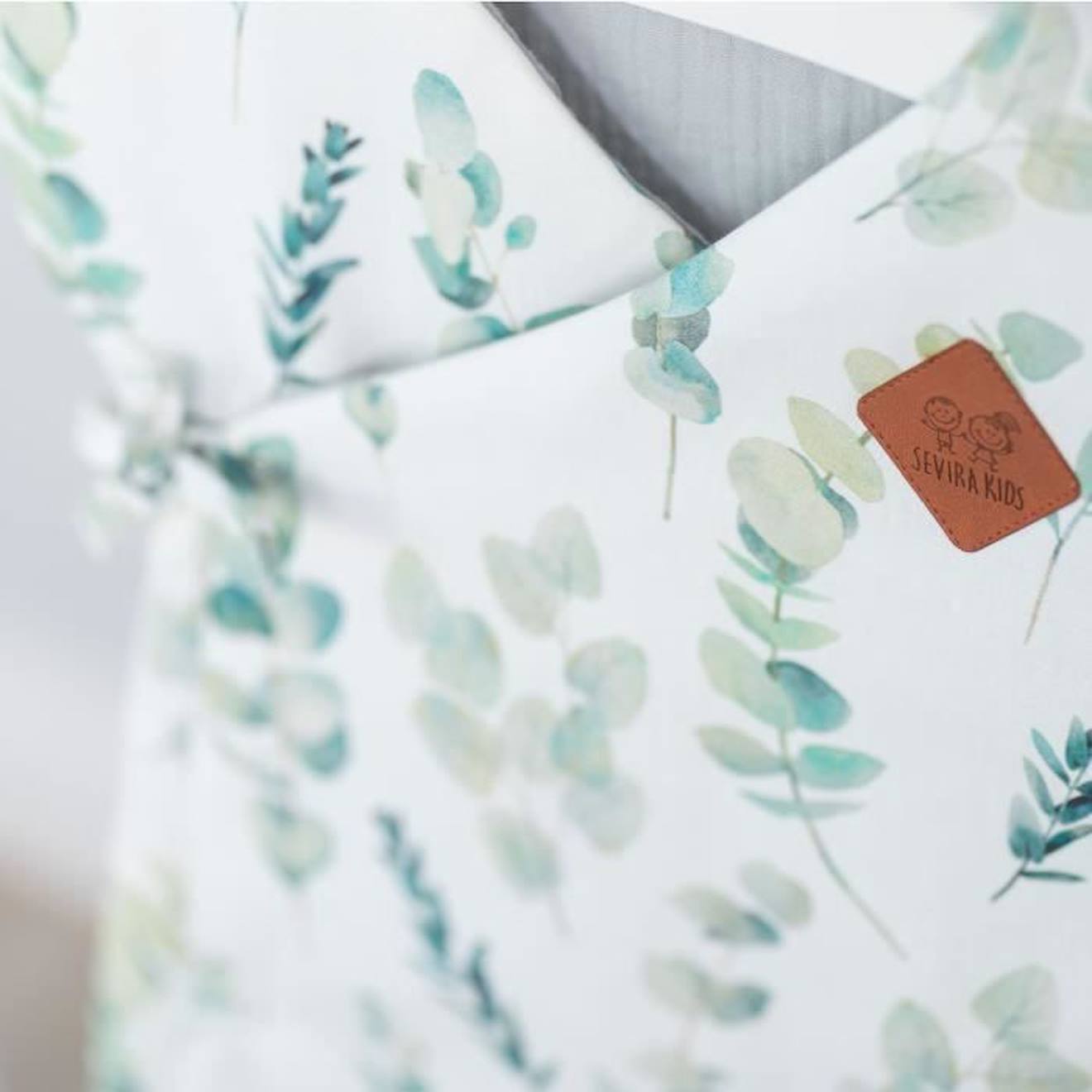 Gigoteuse turbulette légère Kimono, Eucalyptus blanc