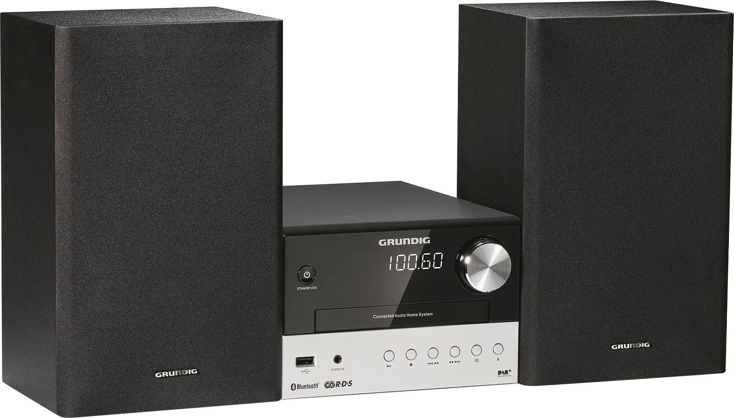 Grundig CMS 2000 BT Micro- Kompaktanlage (Bluetooth, 12 und 24 Stunden Umschaltung, Display mit Uhranzeige, RDS-Uhrzeit Synchronisation, Sleep-Timer, UKW-Radio, USB-Audiowiedergabe, Wecker)