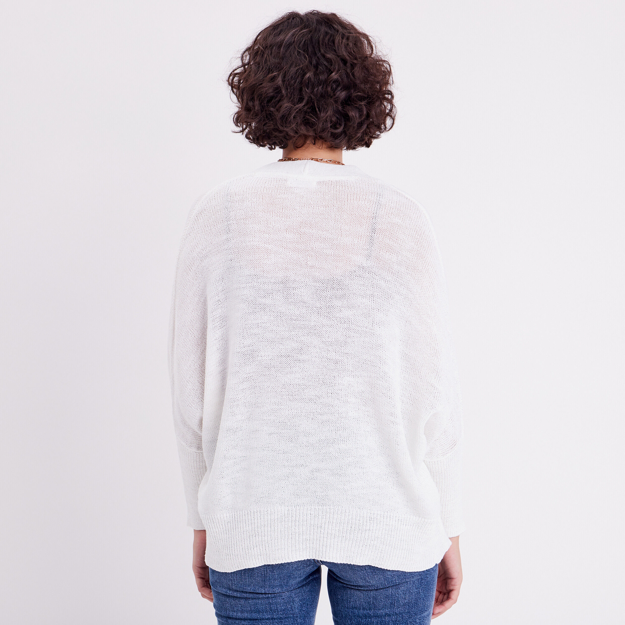 Gilet manches papillons blanc femme | Cache Cache