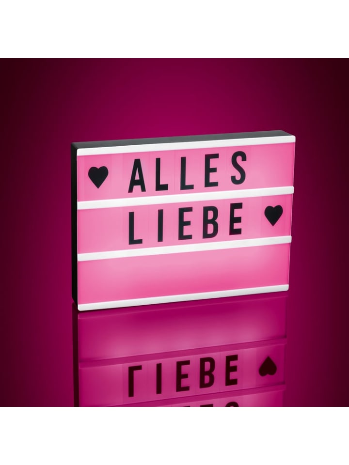 EASYmaxx LED-Leuchtkasten in Schwarz/Weiß mit 173 Buchstaben & Symbole günstig kaufen onesize