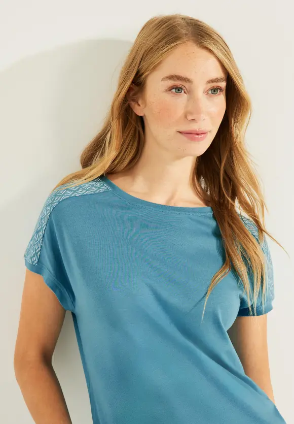 CECIL Shirt mit Schulterprint