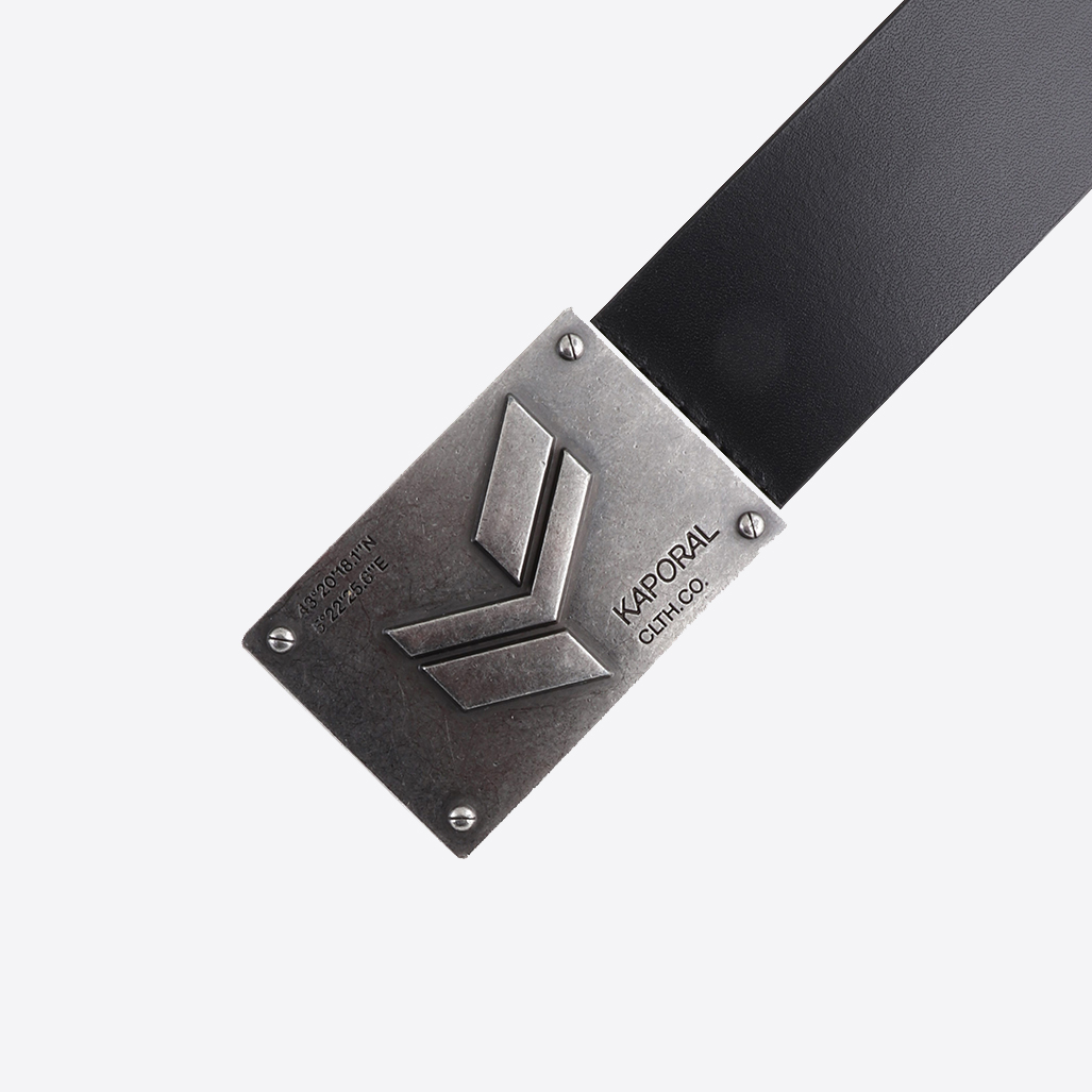 VOLD   Ceinture en cuir noir Homme
