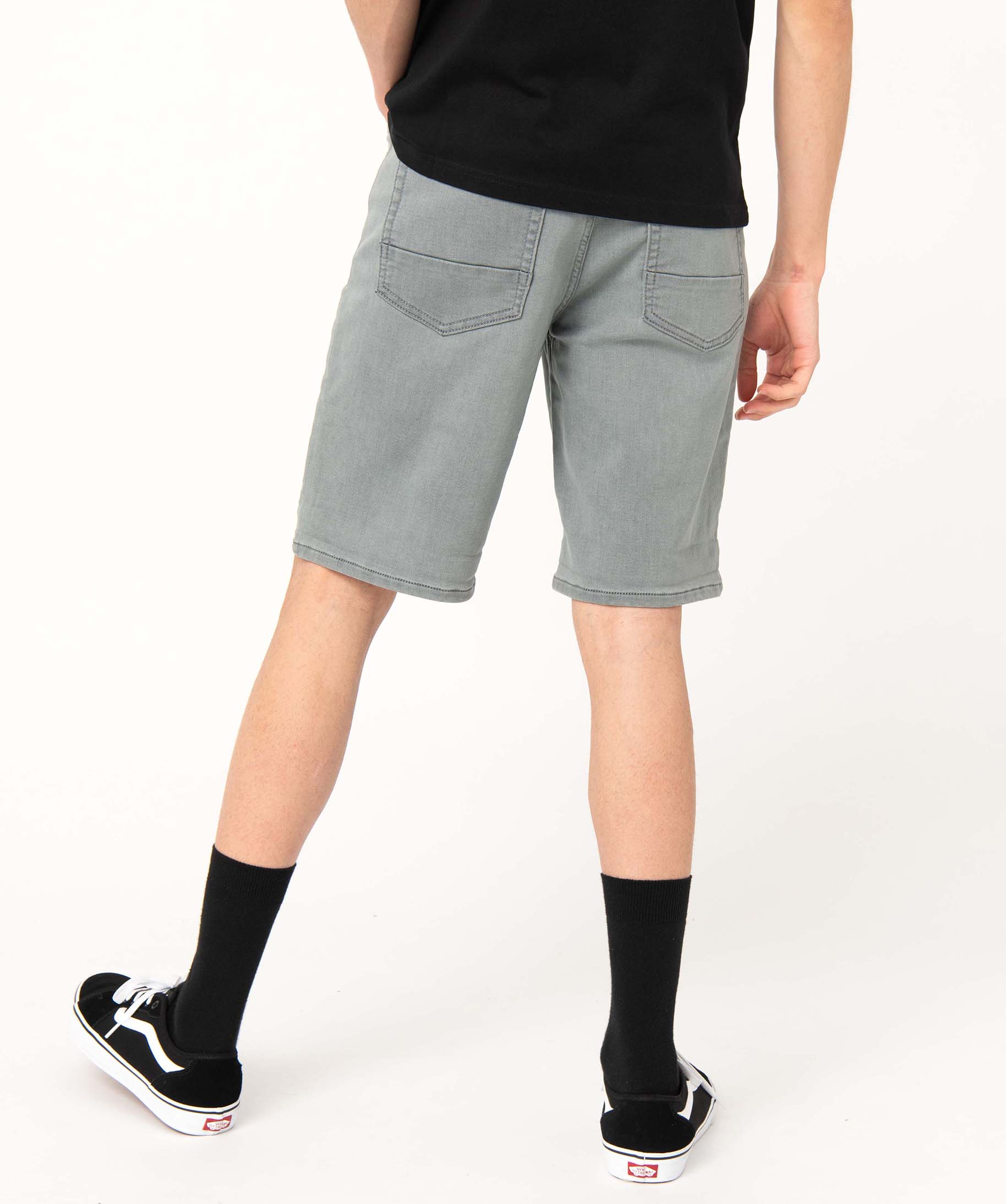 Bermuda en jean homme extensible coupe droite gris | GEMO