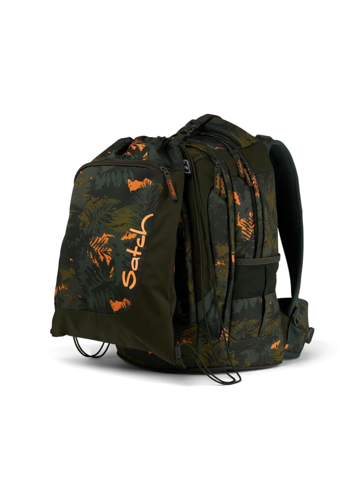 Satch Sportbeutel Jurassic Jungle in Grün/Orange günstig kaufen onesize