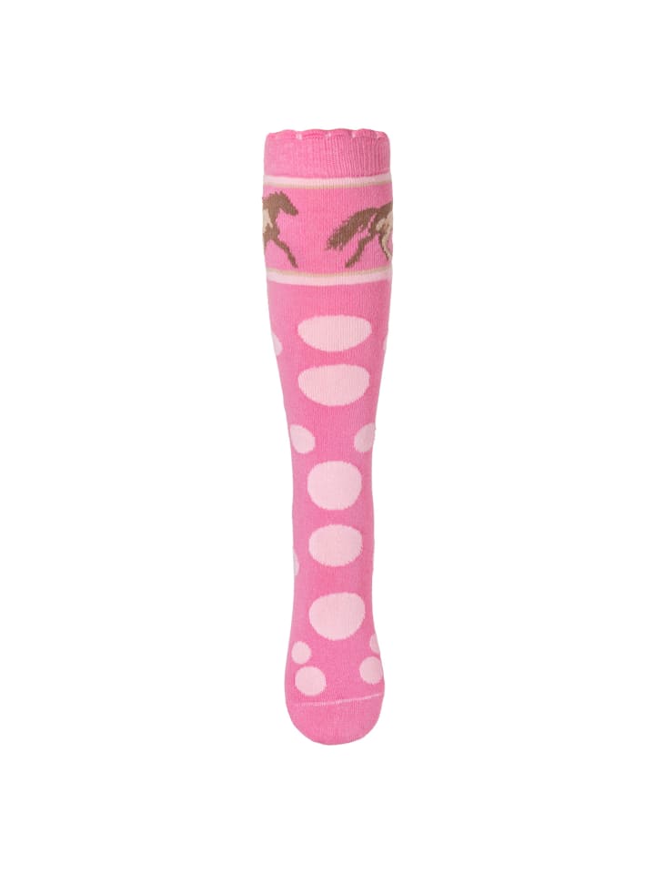 Cotton Prime® Kinder Kniestrümpfe 6 Paar, mit Pferde Motiven in Rosa günstig kaufen