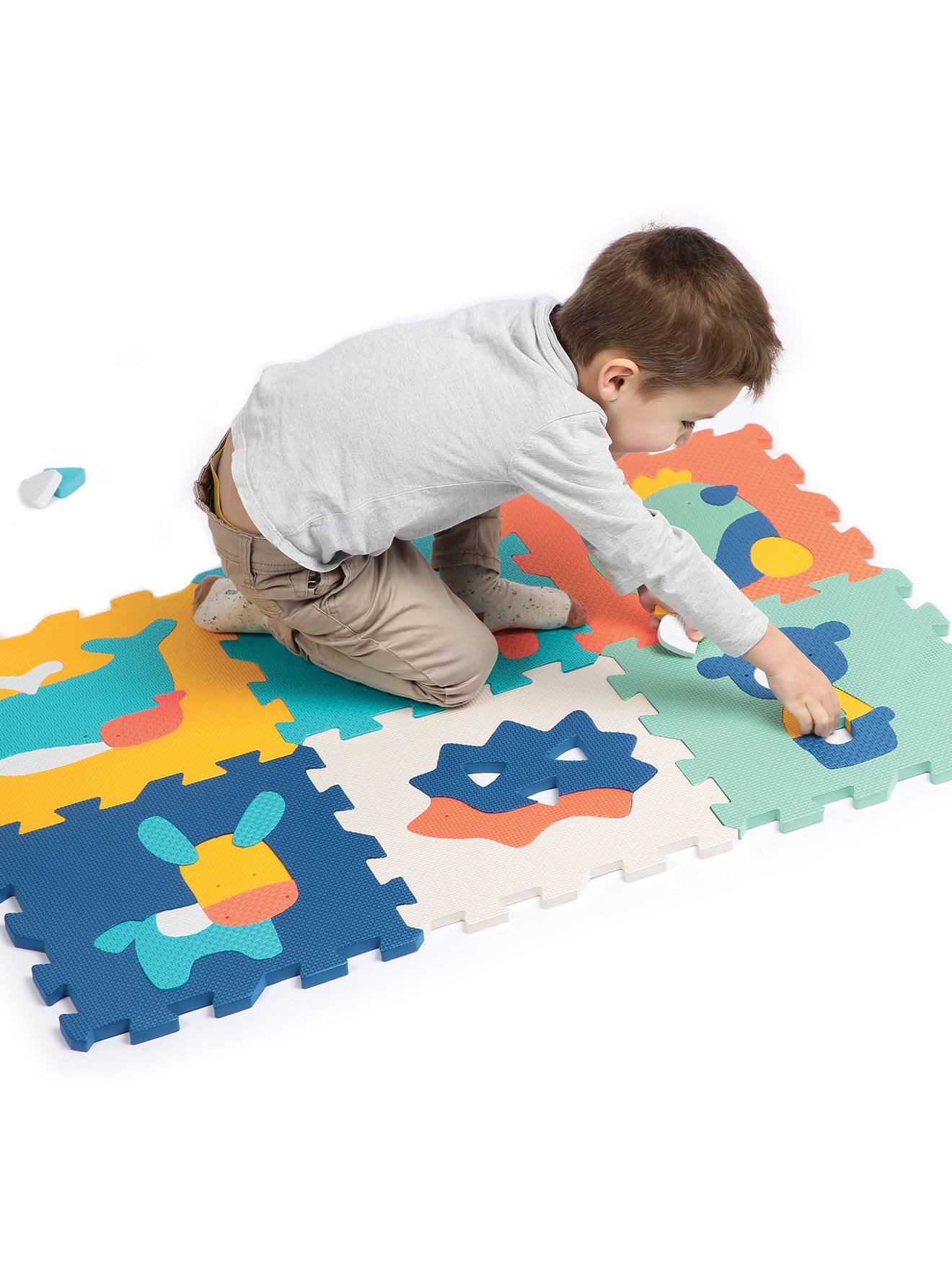 Dalles 6 animaux LUDI multicolore