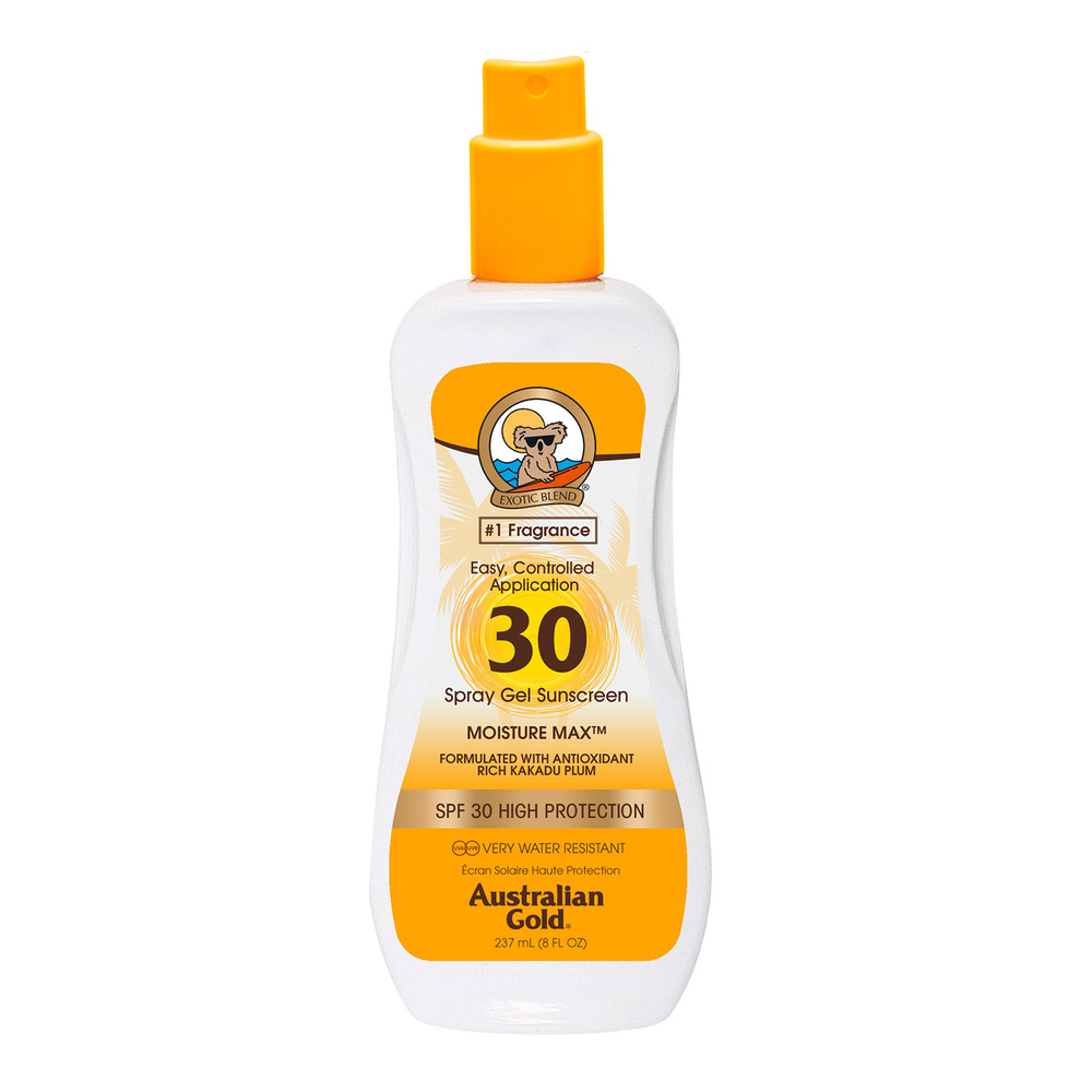 australian gold SPF 30 Spray Gel Clear 237 ml Crème solaire