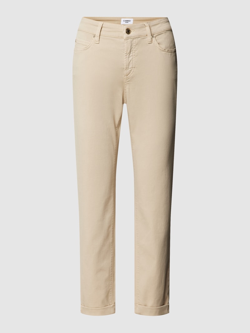 Jeans mit fixierten Beinumschlägen Modell 'PIPER' in sand