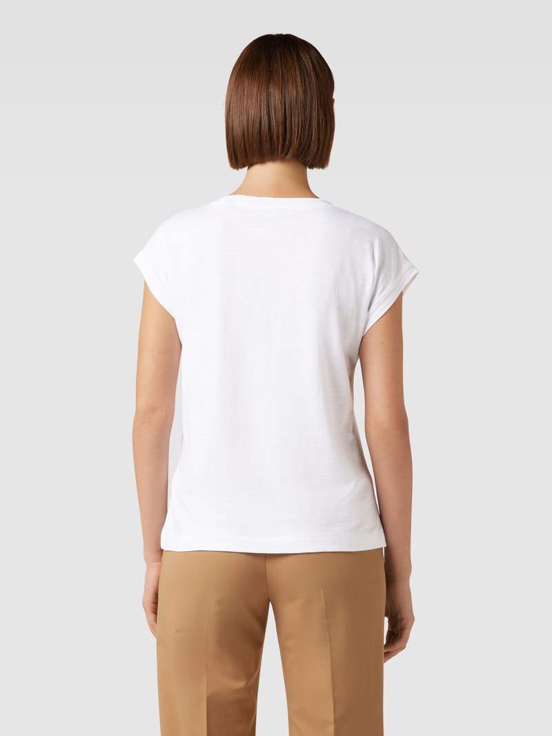 T-Shirt mit grafischem Muster in weiß